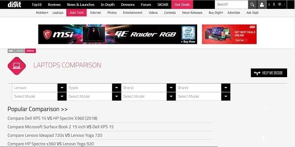 digit-website-lap-top-comparing معرفی سایت های مقایسه آنلاین لپ تاپ