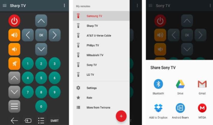 بهترین برنامه های کنترل تلویزیون Twinone Universal TV Remote